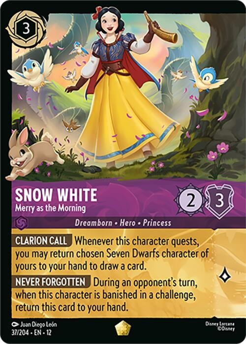 Image for Snow White - Merry as the Morning (Foil) (37/204) [Wilds Unknown] (Cold Foil) - Disney Lorcana