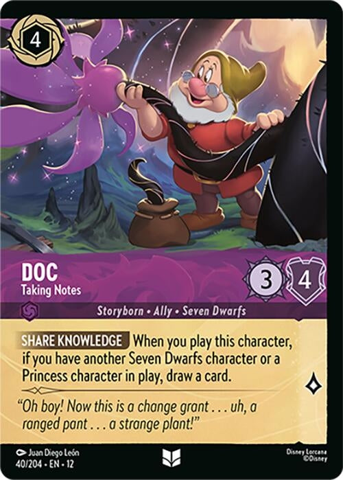 Image for Doc - Taking Notes (Foil) (40/204) [Wilds Unknown] (Cold Foil) - Disney Lorcana