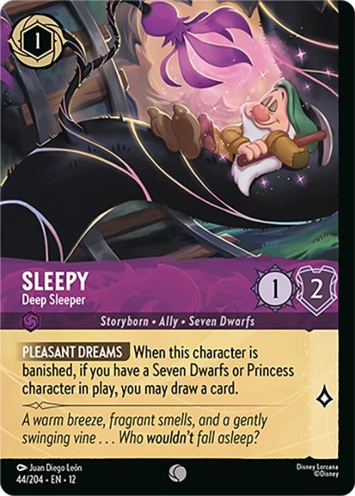 Image for Sleepy - Deep Sleeper (Foil) (44/204) [Wilds Unknown] (Cold Foil) - Disney Lorcana