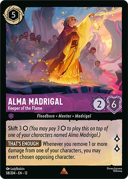 Image for Alma Madrigal - Keeper of the Flame (58/204) [Wilds Unknown] (Cold Foil) - Disney Lorcana