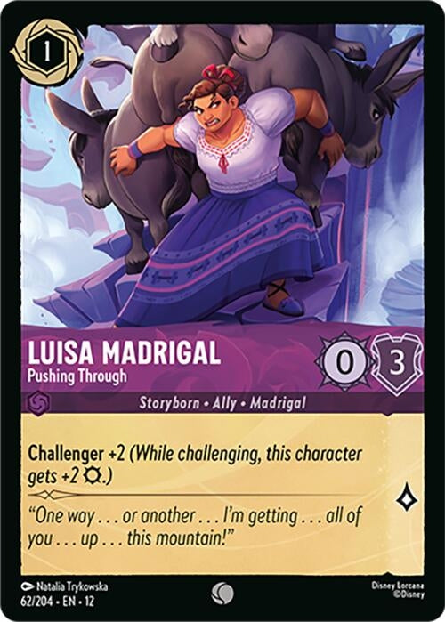 Image for Luisa Madrigal - Pushing Through (62/204) [Wilds Unknown] (Cold Foil) - Disney Lorcana