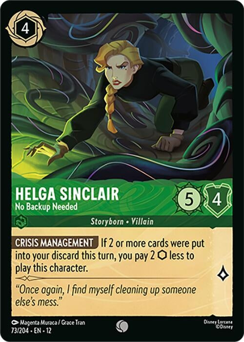 Image for Helga Sinclair - No Backup Needed (73/204) [Wilds Unknown] (Cold Foil) - Disney Lorcana