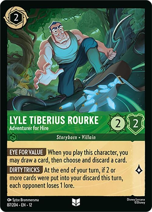 Image for Lyle Tiberius Rourke - Adventurer for Hire (87/204) [Wilds Unknown] (Cold Foil) - Disney Lorcana