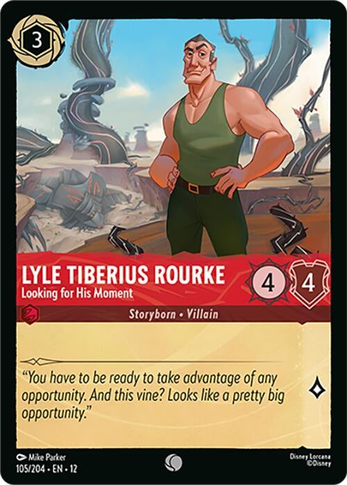 Image for Lyle Tiberius Rourke - Looking for His Moment (105/204) [Wilds Unknown] (Cold Foil) - Disney Lorcana