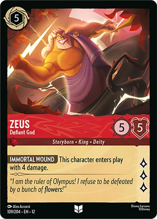 Image for Zeus - Defiant God (109/204) [Wilds Unknown] (Cold Foil) - Disney Lorcana