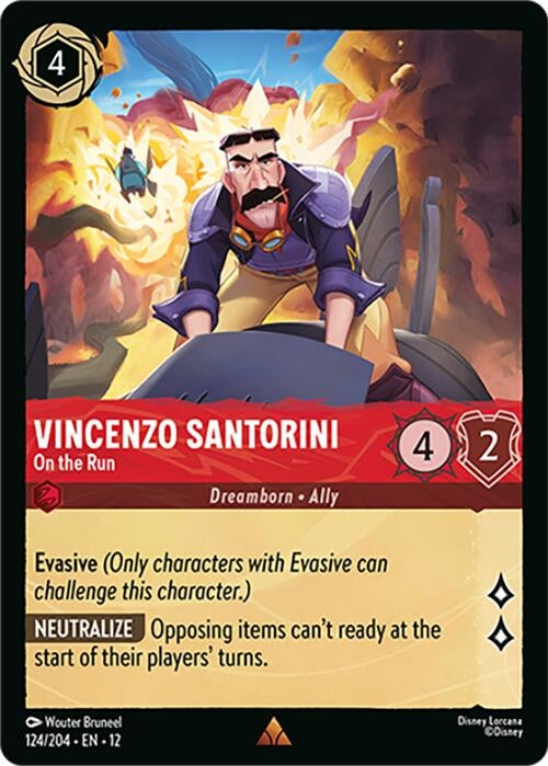Image for Vincenzo Santorini - On the Run (124/204) [Wilds Unknown] (Cold Foil) - Disney Lorcana