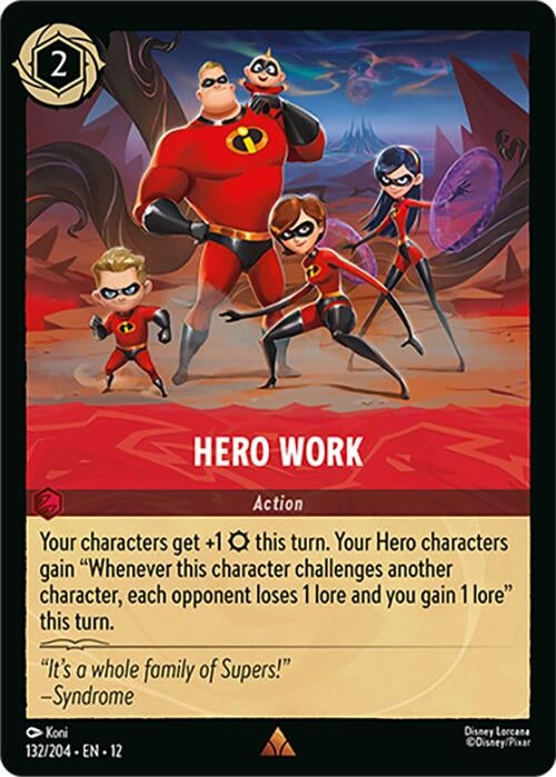 Image for Hero Work (132/204) [Wilds Unknown] (Cold Foil) - Disney Lorcana