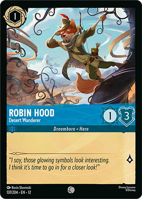 Image for Robin Hood - Desert Wanderer (137/204) [Wilds Unknown] (Cold Foil) - Disney Lorcana