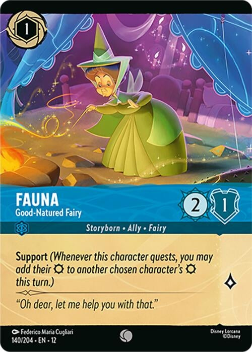 Image for Fauna - Good-Natured Fairy (Foil) (140/204) [Wilds Unknown] (Cold Foil) - Disney Lorcana