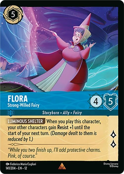 Image for Flora - Strong-Willed Fairy (Foil) (141/204) [Wilds Unknown] (Cold Foil) - Disney Lorcana