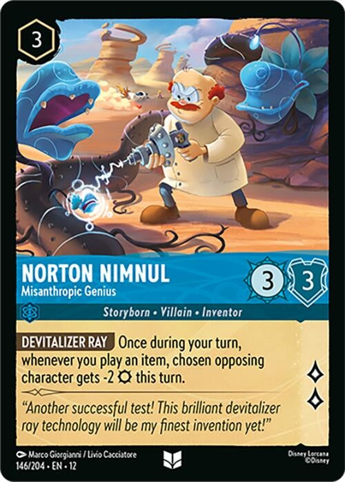 Image for Norton Nimnul - Misanthropic Genius (146/204) [Wilds Unknown] (Cold Foil) - Disney Lorcana