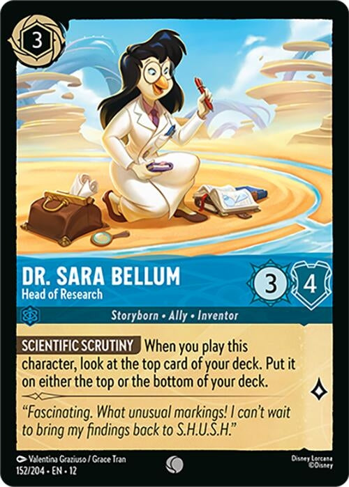 Image for Dr. Sara Bellum - Head of Research (152/204) [Wilds Unknown] - Disney Lorcana