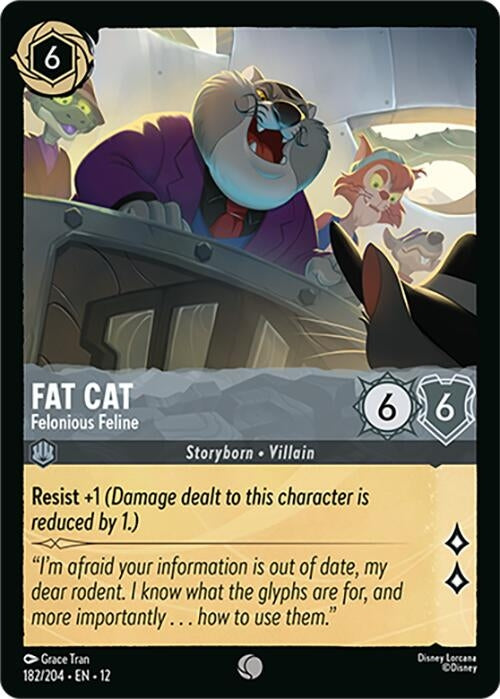 Image for Fat Cat - Felonious Feline (182/204) [Wilds Unknown] - Disney Lorcana