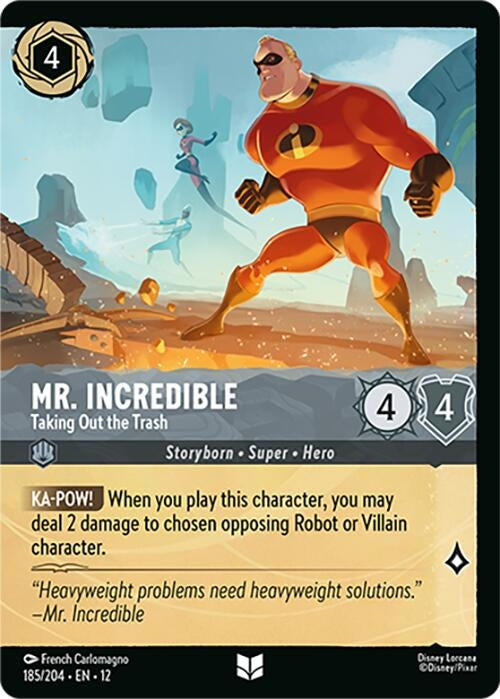 Image for Mr. Incredible - Taking Out the Trash (Foil) (185/204) [Wilds Unknown] (Cold Foil) - Disney Lorcana