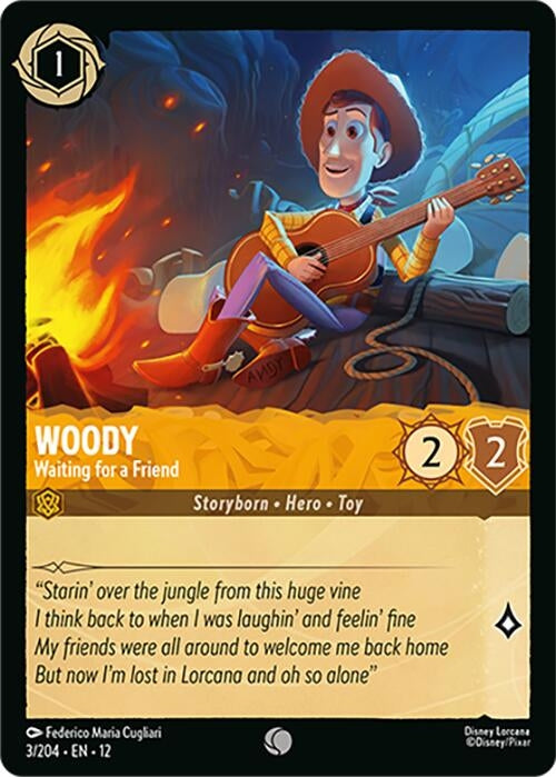 Image for Woody - Waiting for a Friend (3/204) [Wilds Unknown] (Cold Foil) - Disney Lorcana