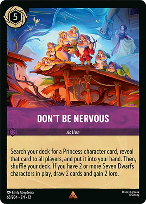 Image for Don't Be Nervous (65/204) [Wilds Unknown] (Cold Foil) - Disney Lorcana