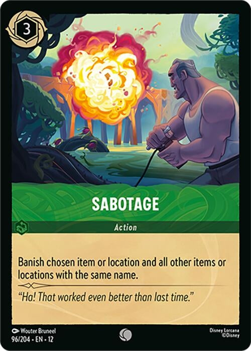 Image for Sabotage (96/204) [Wilds Unknown] (Cold Foil) - Disney Lorcana