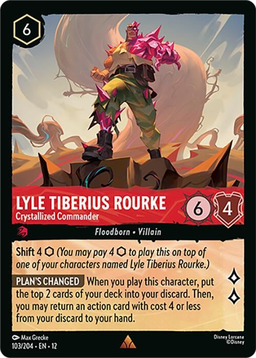 Image for Lyle Tiberius Rourke - Crystallized Commander (103/204) [Wilds Unknown] (Cold Foil) - Disney Lorcana