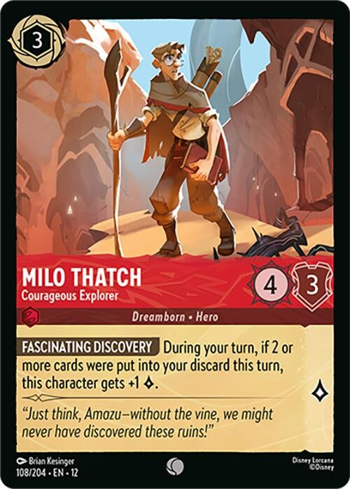 Image for Milo Thatch - Courageous Explorer (108/204) [Wilds Unknown] - Disney Lorcana