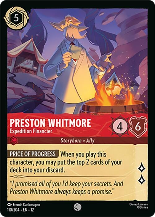 Image for Preston Whitmore - Expedition Financier (110/204) [Wilds Unknown] - Disney Lorcana