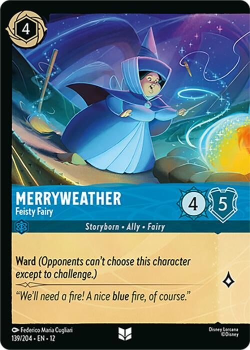 Image for Merryweather - Feisty Fairy (Foil) (139/204) [Wilds Unknown] (Cold Foil) - Disney Lorcana