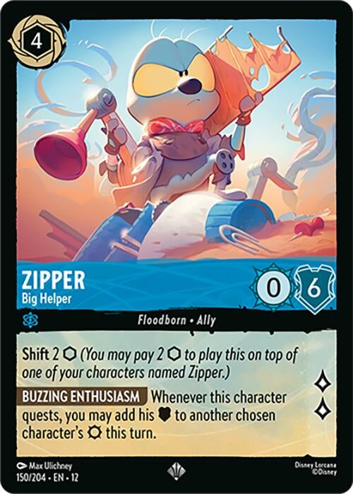 Image for Zipper - Big Helper (150/204) [Wilds Unknown] (Cold Foil) - Disney Lorcana