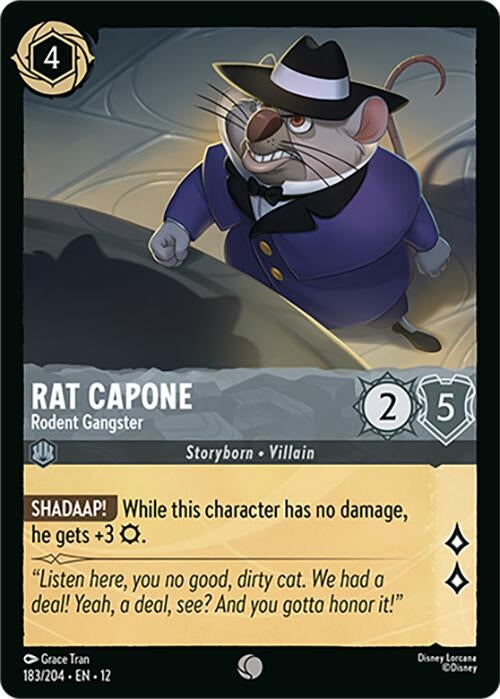 Image for Rat Capone - Rodent Gangster (183/204) [Wilds Unknown] (Cold Foil) - Disney Lorcana