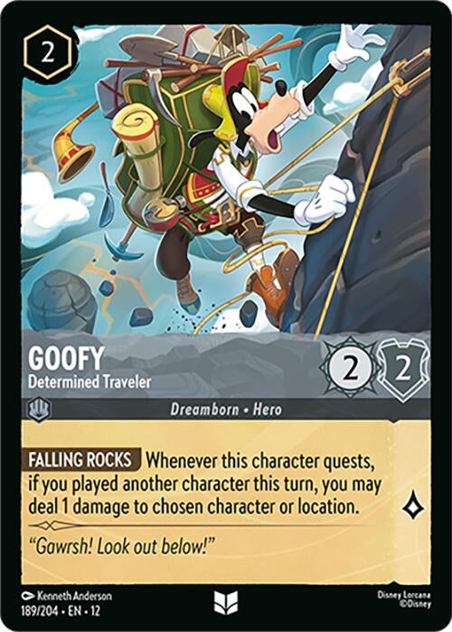 Image for Goofy - Determined Traveler (189/204) [Wilds Unknown] - Disney Lorcana