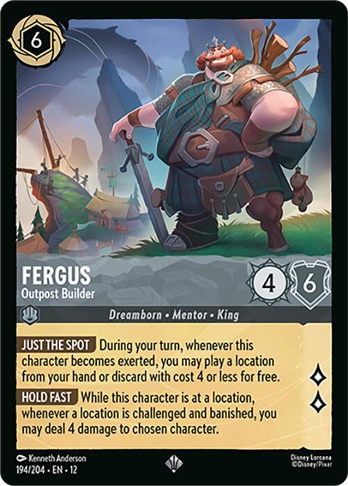 Image for Fergus - Outpost Builder (194/204) [Wilds Unknown] (Cold Foil) - Disney Lorcana