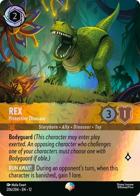 Image for Rex - Protective Dinosaur (Epic) (206/204) [Wilds Unknown] (Holofoil) - Disney Lorcana