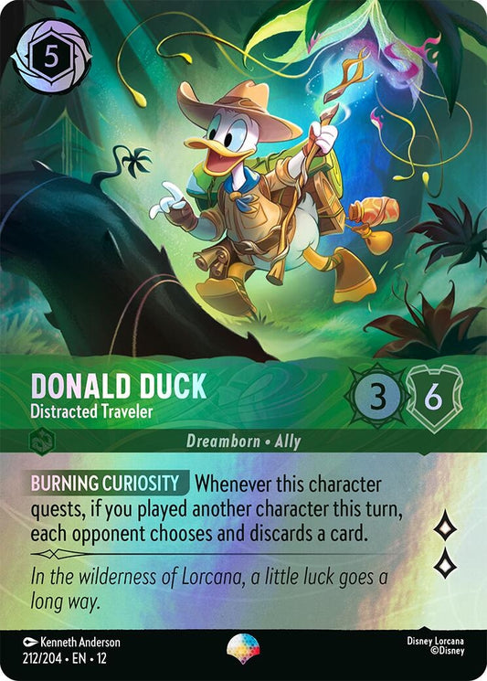 Image for Donald Duck - Distracted Traveler (Epic) (212/204) [Wilds Unknown] (Holofoil) - Disney Lorcana