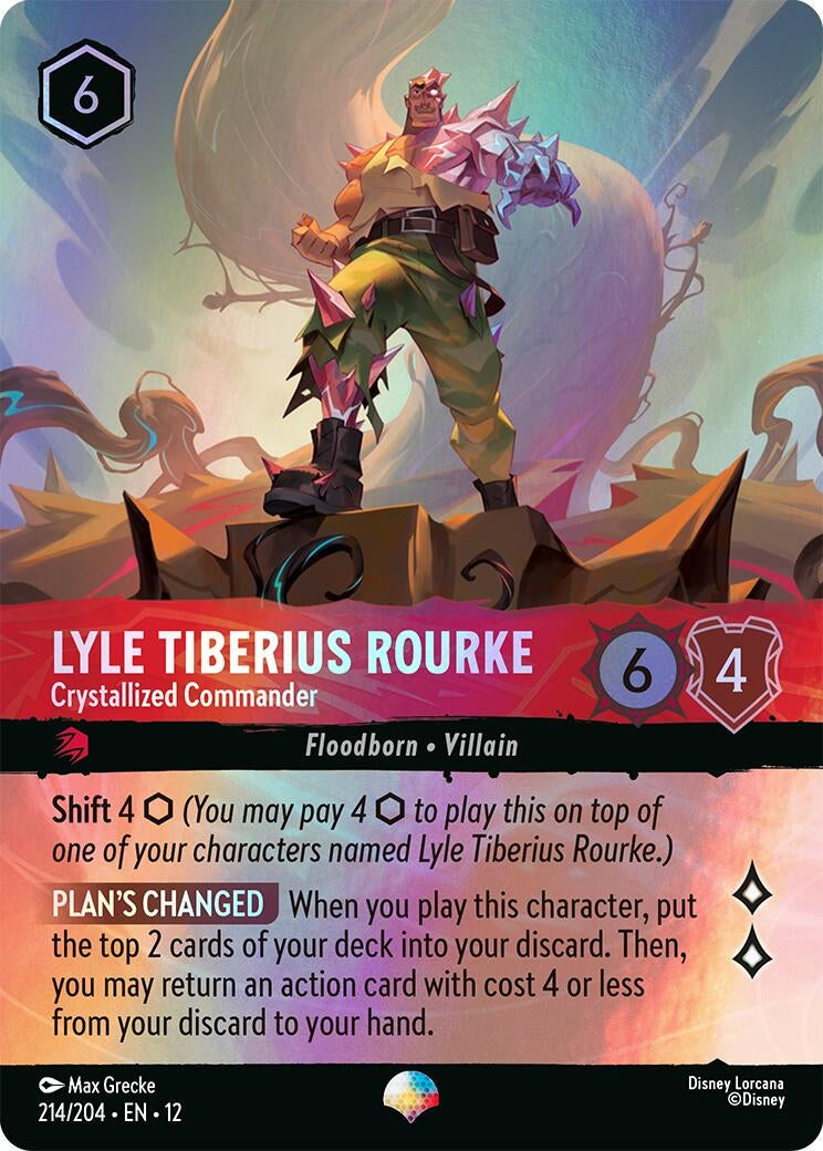 Image for Lyle Tiberius Rourke - Crystallized Commander (Epic) (214/204) [Wilds Unknown] (Holofoil) - Disney Lorcana