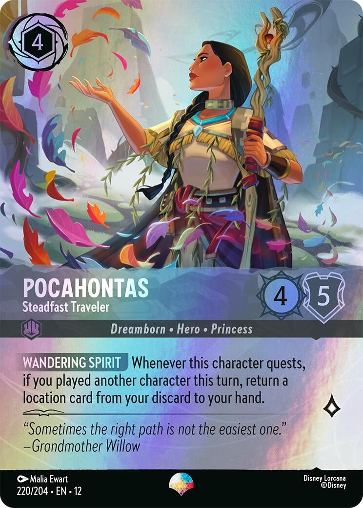 Image for Pocahontas - Steadfast Traveler (Epic) (220/204) [Wilds Unknown] (Holofoil) - Disney Lorcana