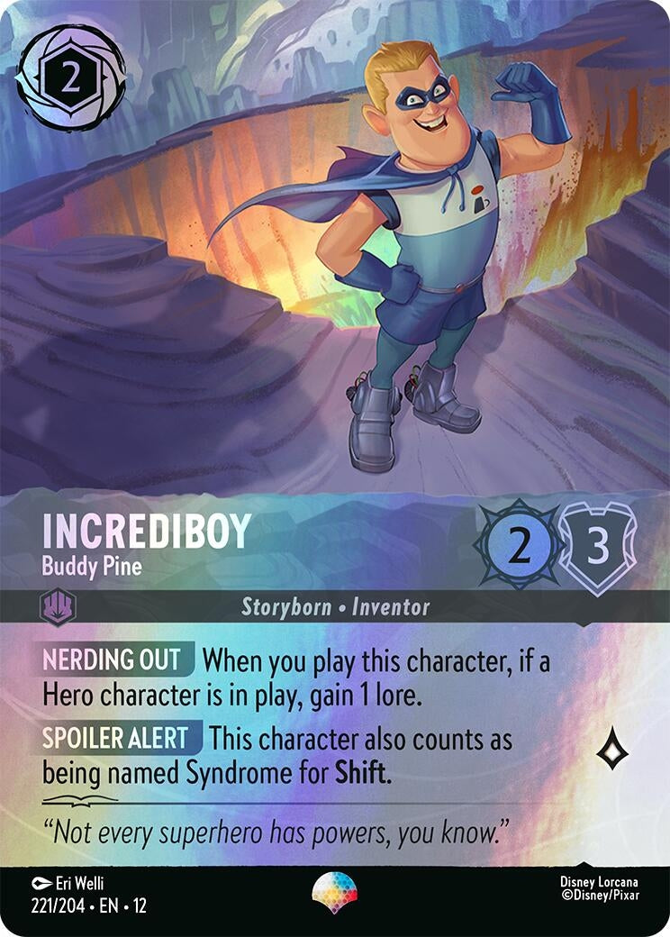 Image for Incrediboy - Buddy Pine (Epic) (221/204) [Wilds Unknown] (Holofoil) - Disney Lorcana