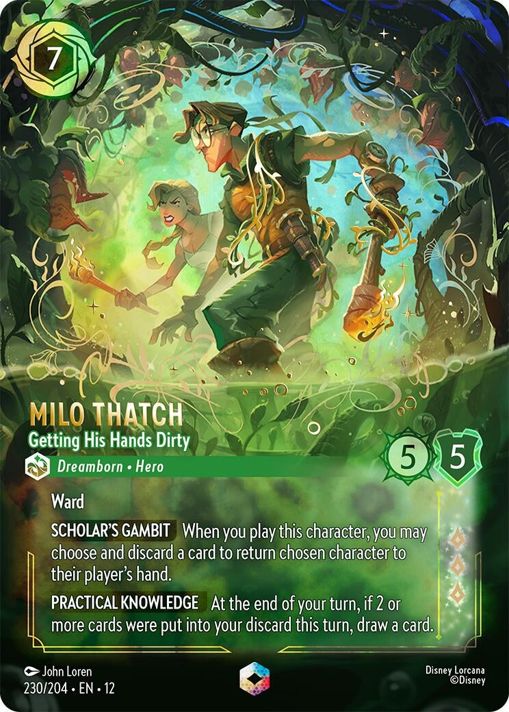 Image for Milo Thatch - Getting His Hands Dirty (Enchanted) (230/204) [Wilds Unknown] (Holofoil) - Disney Lorcana