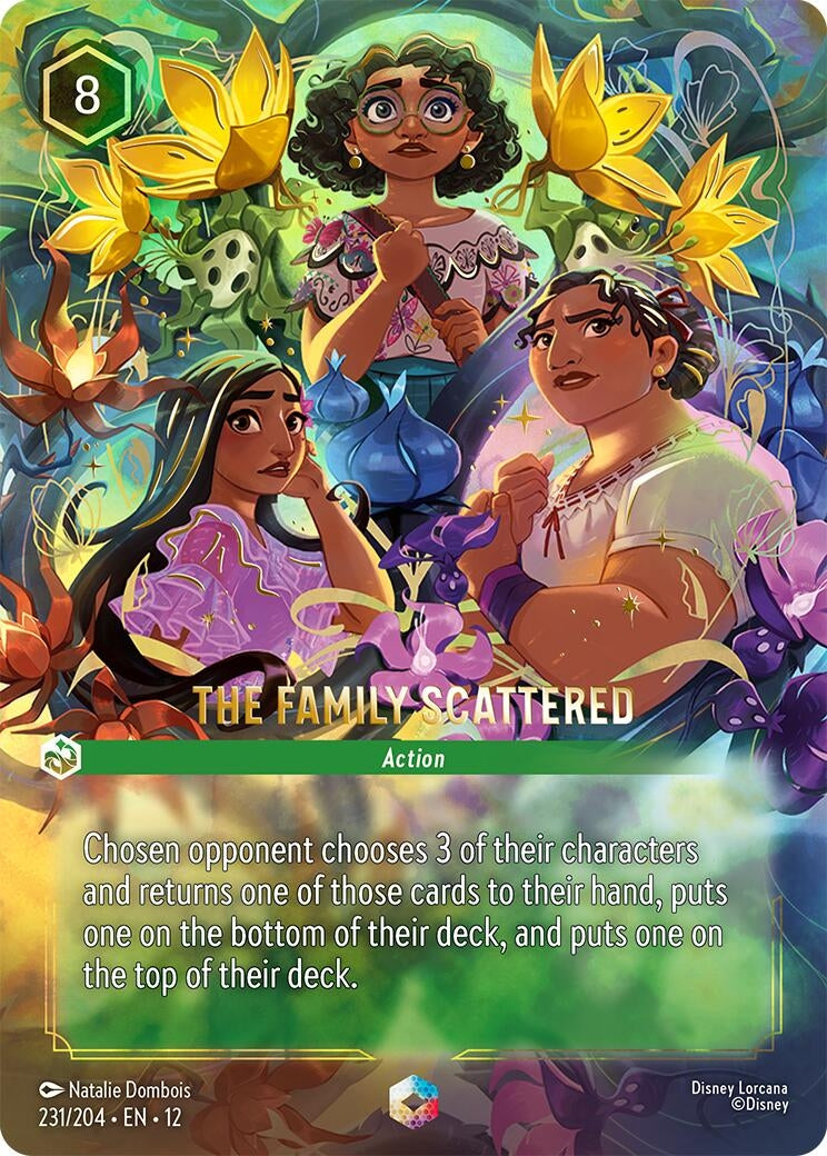 Image for The Family Scattered (Enchanted) (231/204) [Wilds Unknown] (Holofoil) - Disney Lorcana