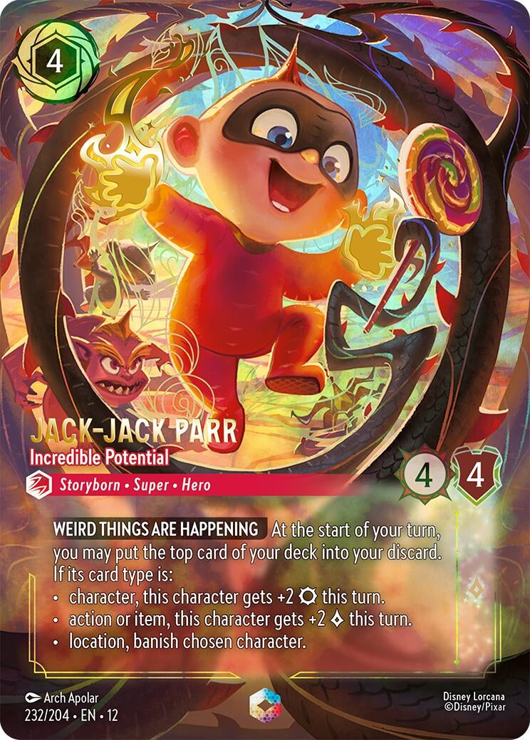 Image for Jack-Jack Parr - Incredible Potential (Enchanted) (232/204) [Wilds Unknown] (Holofoil) - Disney Lorcana
