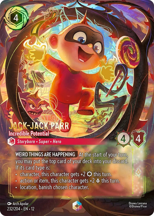 Image for Jack-Jack Parr - Incredible Potential (Enchanted) (232/204) [Wilds Unknown] (Holofoil) - Disney Lorcana