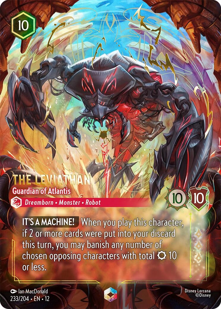 Image for The Leviathan - Guardian of Atlantis (Enchanted) (233/204) [Wilds Unknown] (Holofoil) - Disney Lorcana
