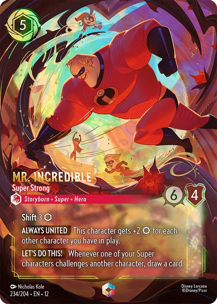 Image for Mr. Incredible - Super Strong (Enchanted) (234/204) [Wilds Unknown] (Holofoil) - Disney Lorcana