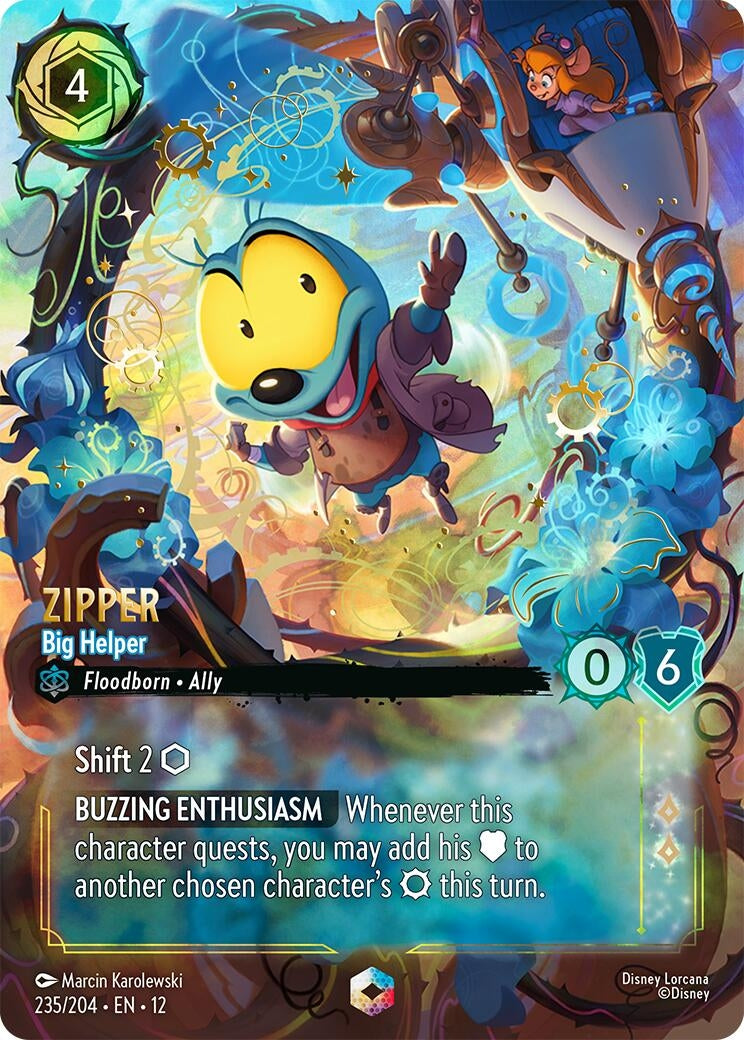 Image for Zipper - Big Helper (Enchanted) (235/204) [Wilds Unknown] (Holofoil) - Disney Lorcana