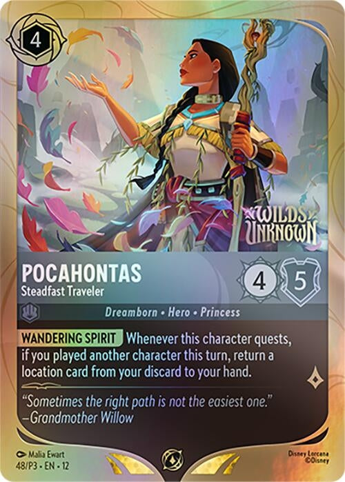 Image for Pocahontas - Steadfast Traveler (48) [Disney Lorcana Promo Cards] (Holofoil) - Disney Lorcana