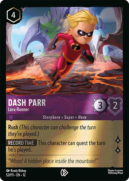 Image for Dash Parr - Lava Runner (52) [Disney Lorcana Promo Cards] (Cold Foil) - Disney Lorcana