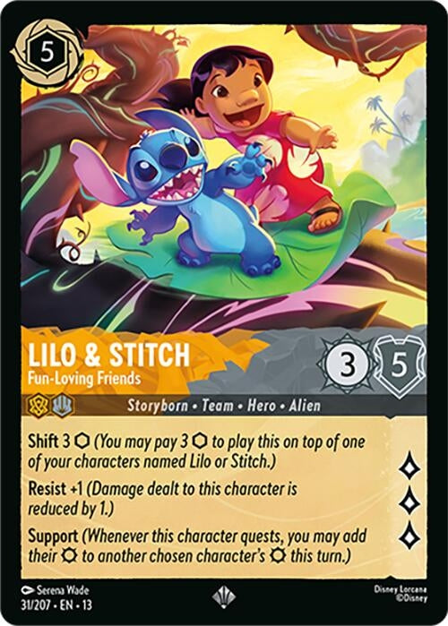 Image for Lilo & Stitch - Fun-Loving Friends (31/204) [Attack of the Vine!] (Cold Foil) (13) - Disney Lorcana