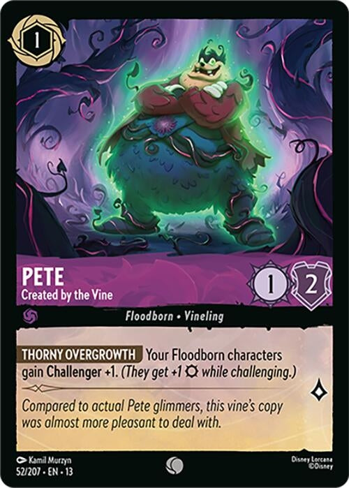 Image for Pete - Created by the Vine (52/204) [Attack of the Vine!] (13) - Disney Lorcana