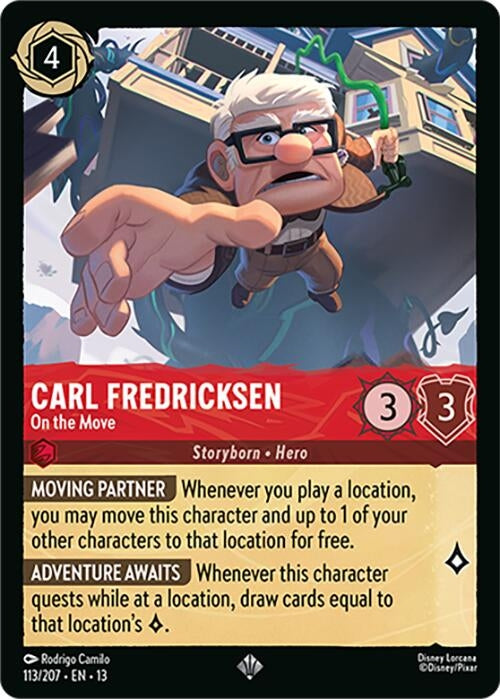 Image for Carl Fredricksen - On the Move (113/204) [Attack of the Vine!] (13) - Disney Lorcana
