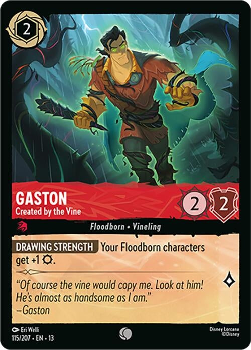 Image for Gaston - Created by the Vine (115/204) [Attack of the Vine!] (Cold Foil) (13) - Disney Lorcana