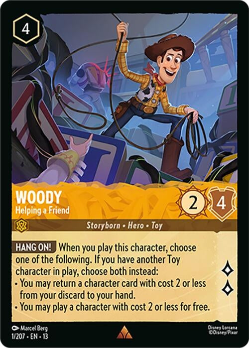 Image for Woody - Helping a Friend (1/204) [Attack of the Vine!] (13) - Disney Lorcana
