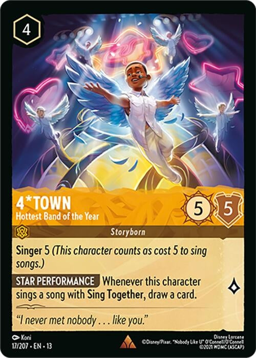 Image for 4*Town - Hottest Band of the Year (17/204) [Attack of the Vine!] (13) - Disney Lorcana