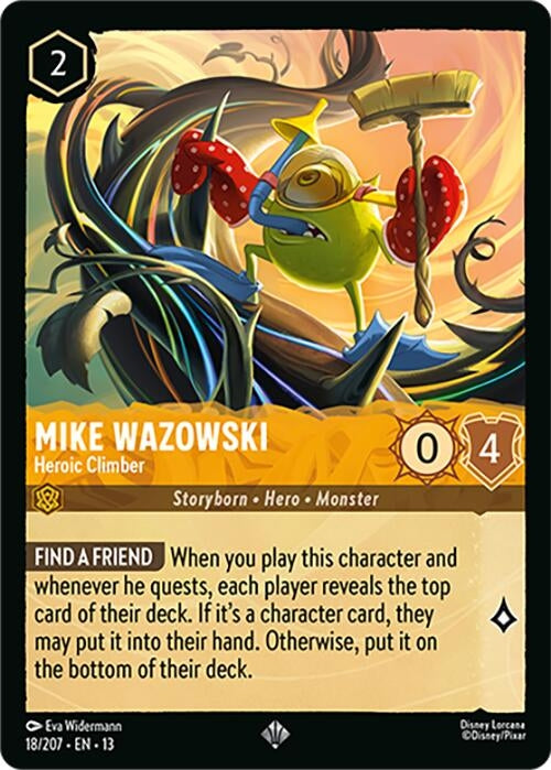 Image for Mike Wazowski - Heroic Climber (18/204) [Attack of the Vine!] (13) - Disney Lorcana